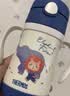 膳魔师（THERMOS）儿童吸管保温保冷水杯超轻316L不锈钢把手学生幼儿园婴儿上学TCKC 实拍图
