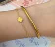 周六福四叶草足金999黄金手链女生日礼物计价A0711666 约2.08g 16+3cm 实拍图