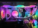 TCOMAS钛钽SJ-A080 360白色 一体式CPU水冷散热器 大冷头加厚冷排风扇ARGB光效 支持intel/AMD 实拍图