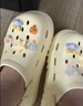 名创优品（MINISO）洞洞鞋男女夏季外穿凉鞋防滑厚底踩屎感包头凉拖鞋卡其色+海星 实拍图