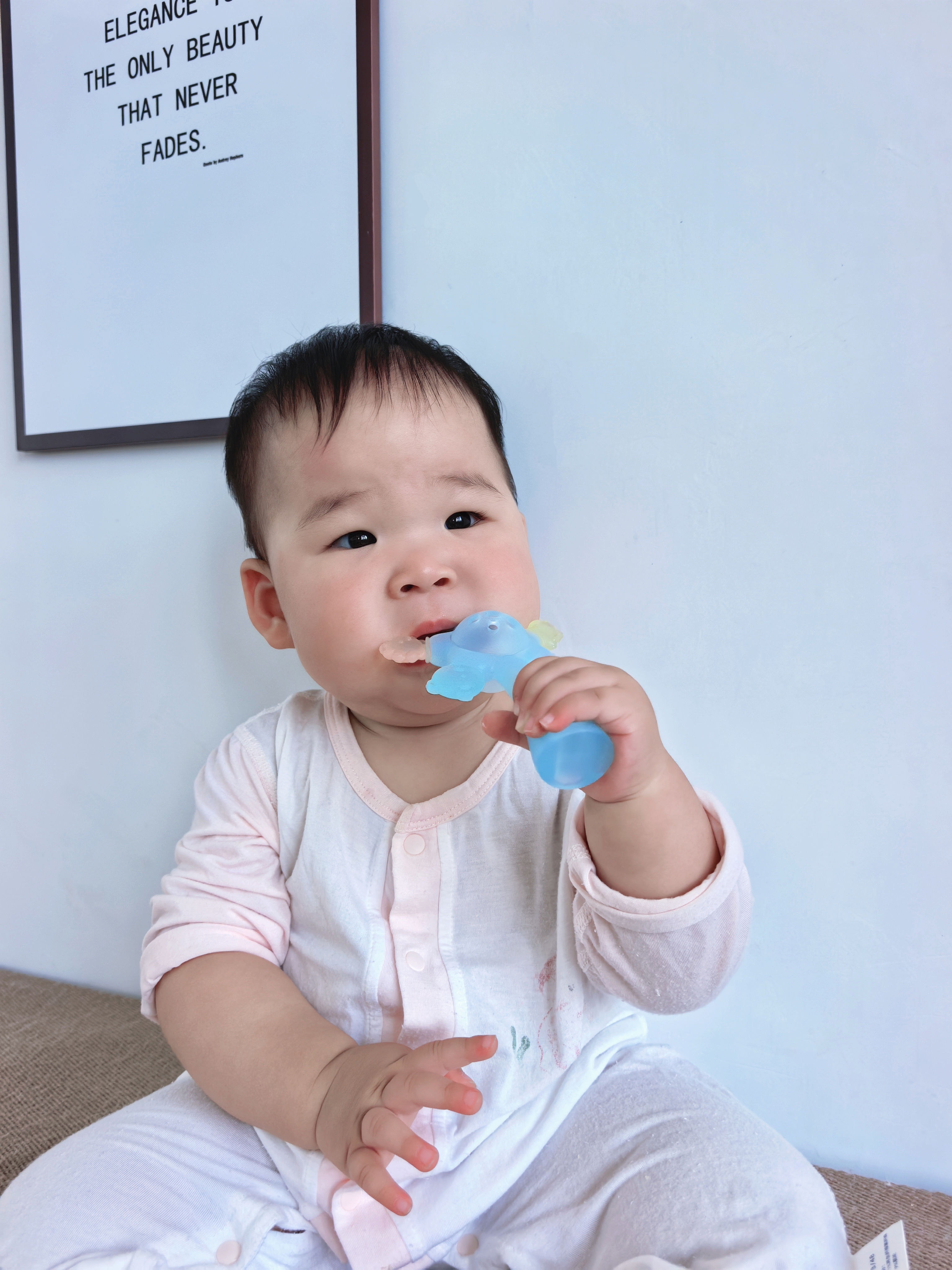 葆氏婴幼儿牙胶宝宝磨牙棒手掌摇铃玩具硅胶牙咬胶抓握训练食品级 实拍图