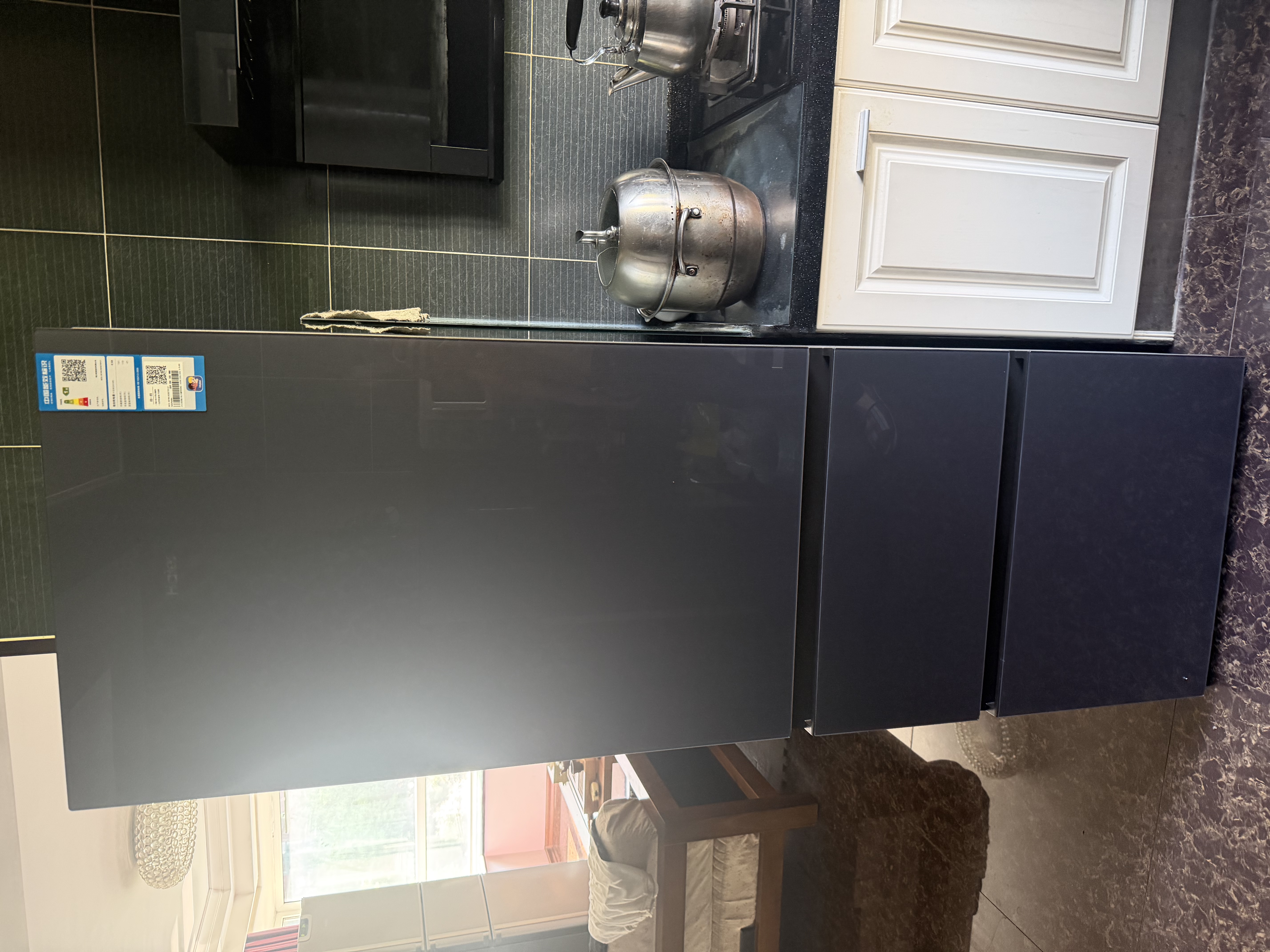 海尔（Haier）冰箱351升法式三开门多门双变频节能一级能效大容量双循环系统单门风冷无霜小型电冰箱2026年新款 黑金净化+三挡变温区+一级节能双变频 晒单实拍图