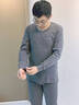 七匹狼秋衣秋裤套装男士保暖内衣男纯棉100%秋冬季打底圆领保暖内衣套装 100%纯棉全身抗菌-黑色 XL -175/100(130-150斤) 实拍图