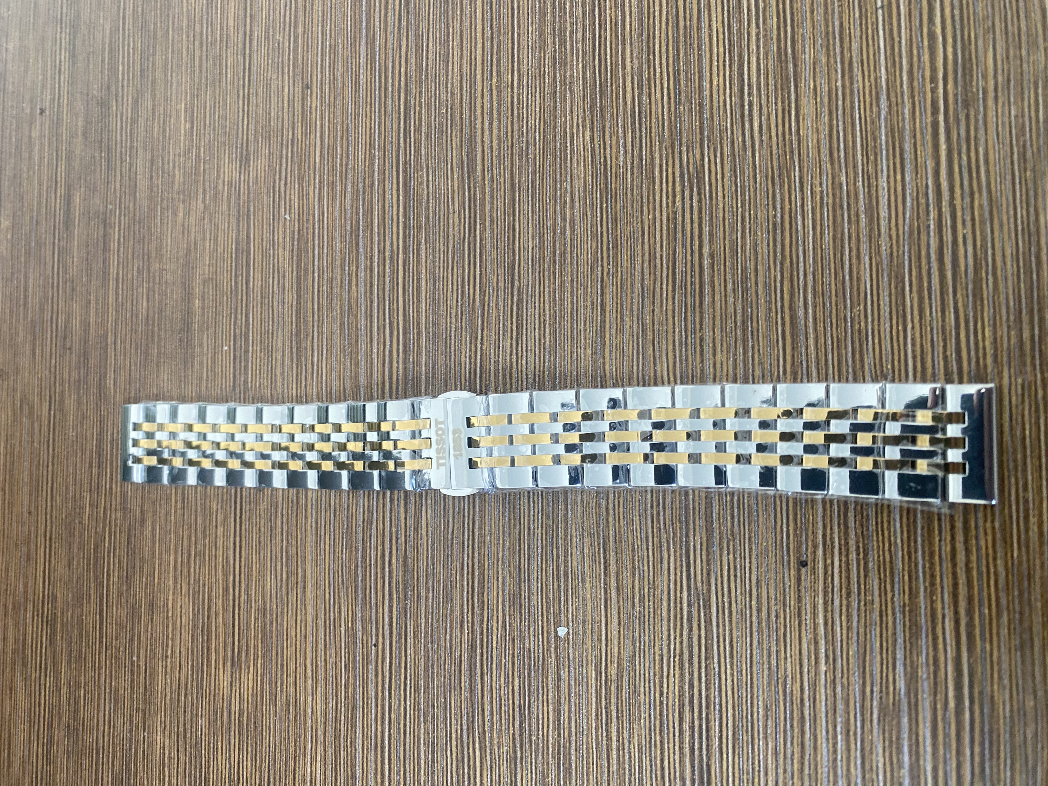 天梭表带1853原装力洛克男女钢带表链库图T41海星俊雅杜鲁尔PR100 间金色 接口宽度19MM 实拍图
