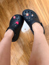 CROCS卡骆驰檀健次同款经典泡芙洞洞鞋轻便舒适男女同款花园鞋|207521 黑色-001(含智必星) 35 (210mm) 实拍图