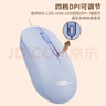 联想（Lenovo）有线键鼠套装KM220/TL21 巧克力按键有线键盘鼠标USB商务电脑办公键盘笔记本台式机一体机键盘紫色 实拍图