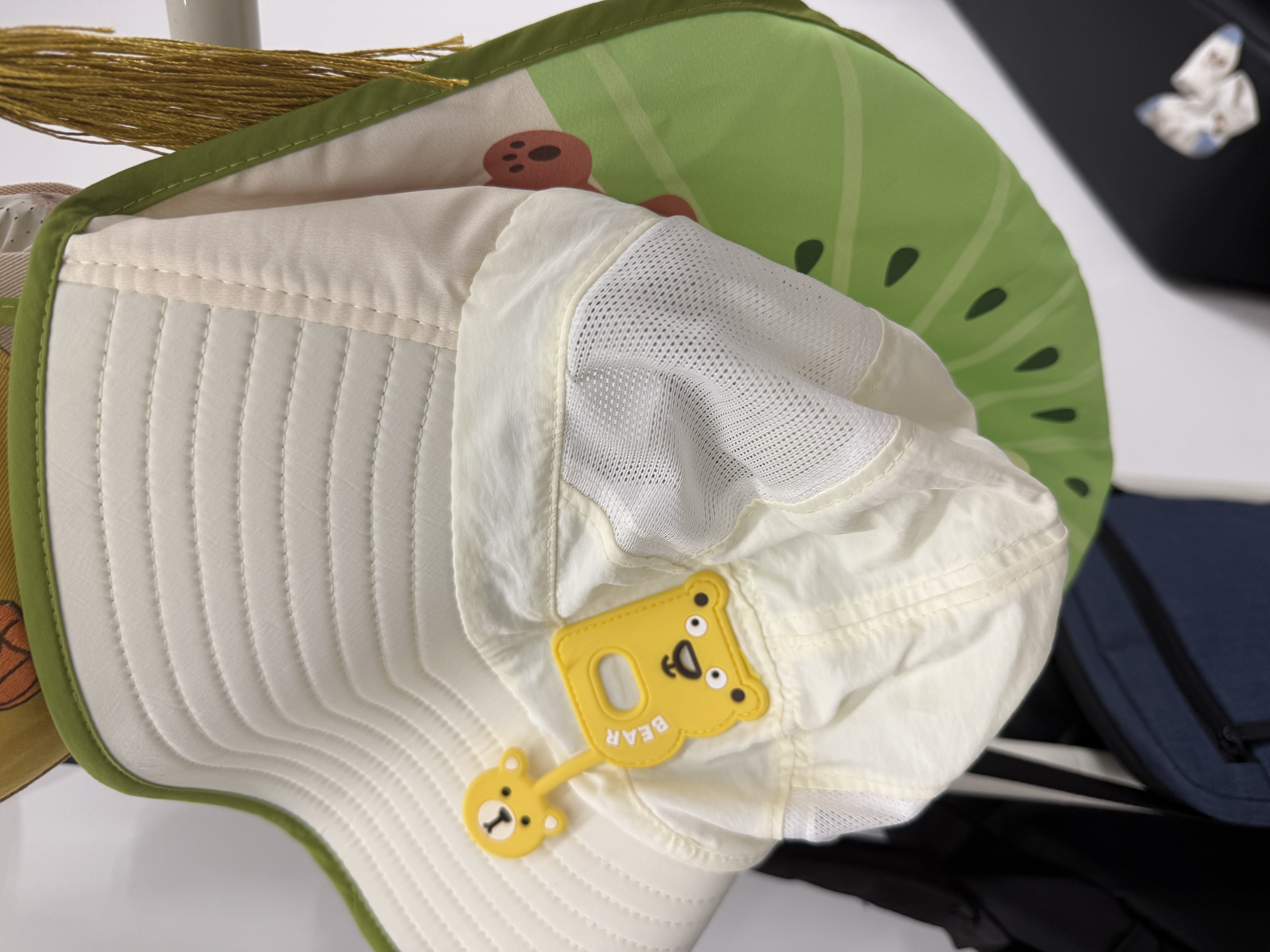 卡尔美（KELME）儿童防晒帽遮阳帽子夏季防紫外线男女童披风大帽檐海边沙滩太阳帽 实拍图