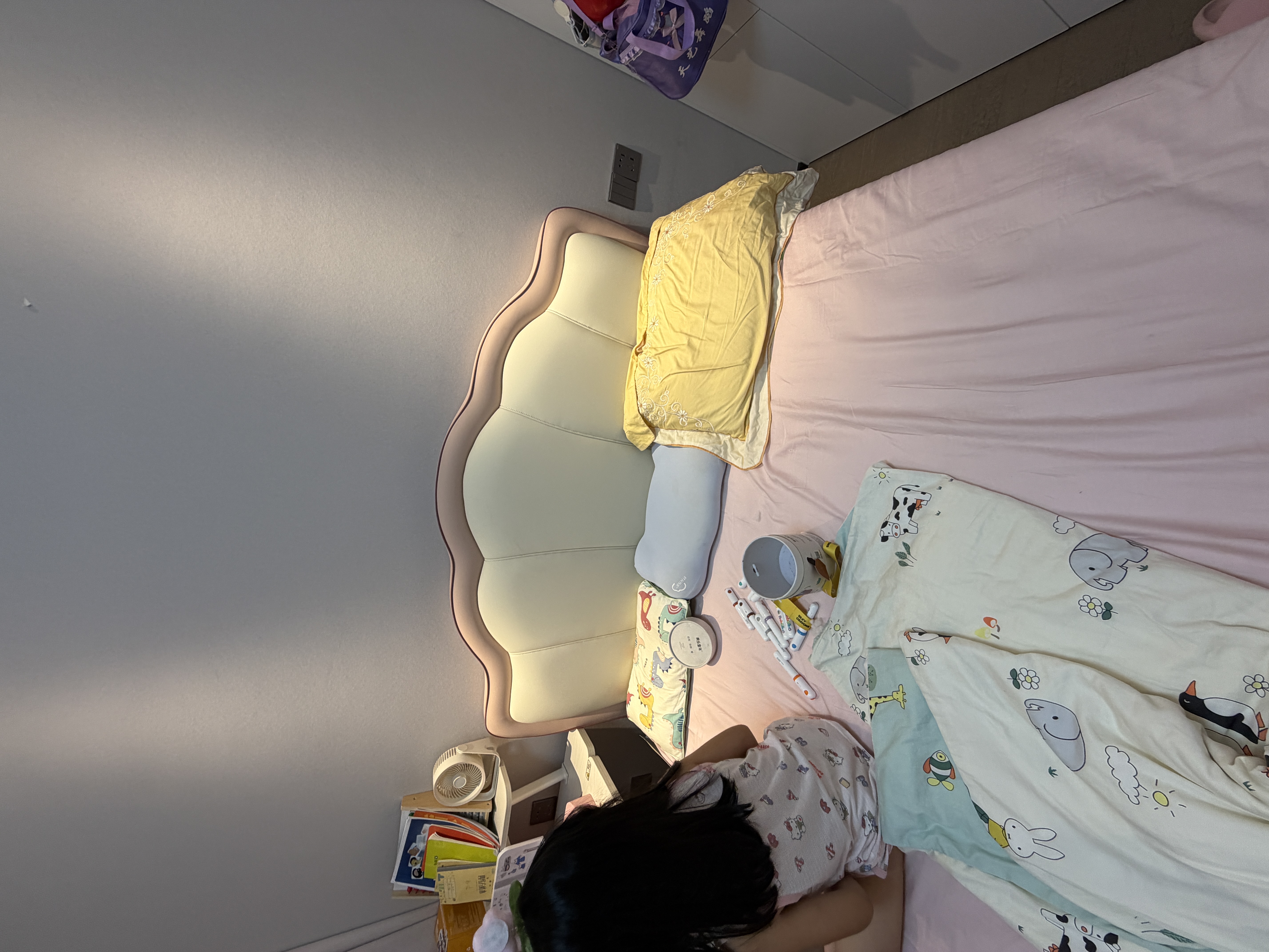 慕思（de RUCCI）珍珠女王 儿童床 卡通风男女孩软包硅胶皮质青少年悬浮床 【常规款/粉色】儿童床-BCW2-025 1500mm*2000mm 实拍图
