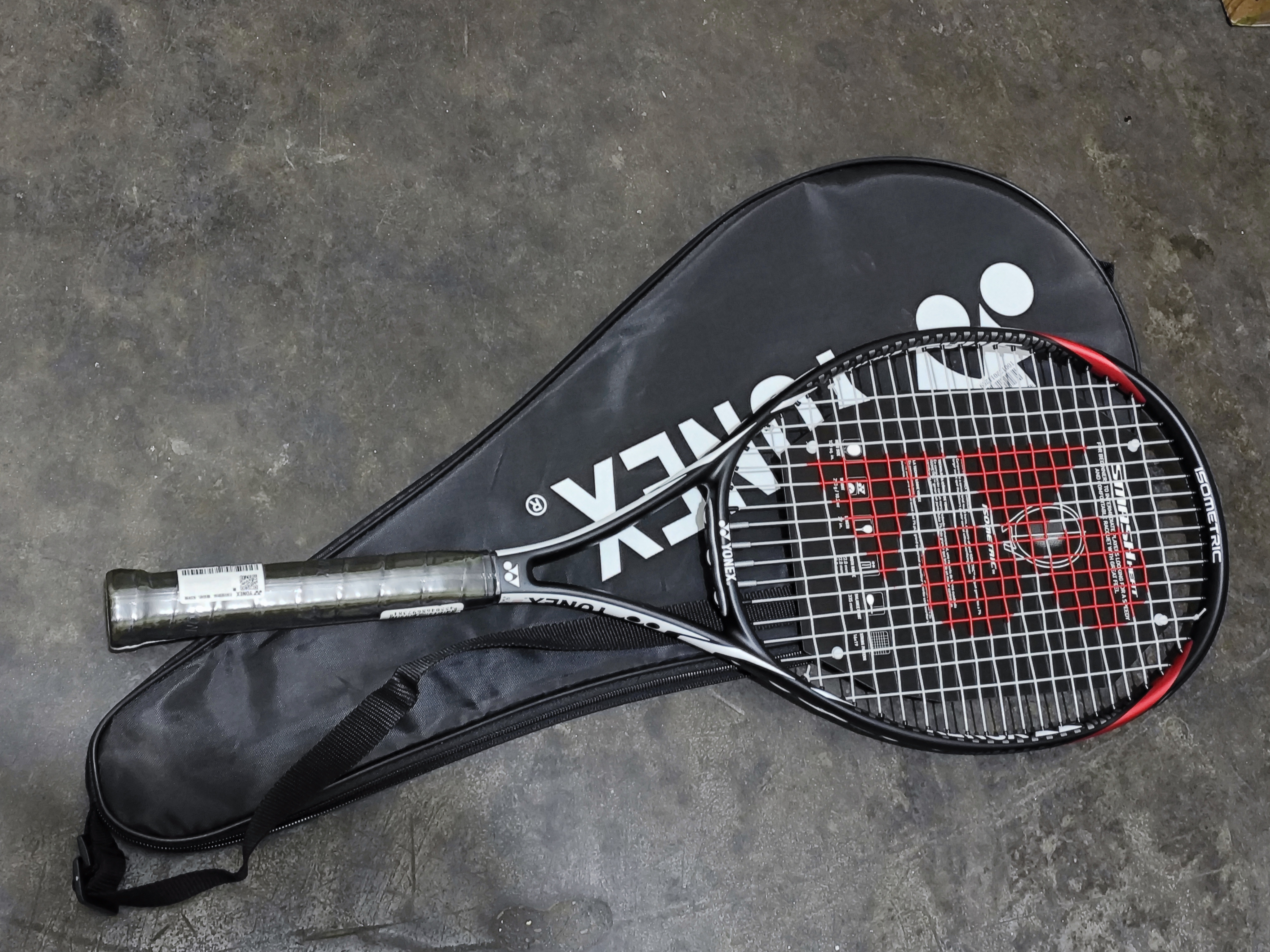 尤尼克斯（YONEX）网球拍进阶入门碳素复合SMASH HEAT黑色已穿线附贈品 实拍图