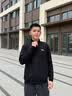 安踏运动外套男秋冬季针织立领商务行政夹克男士休闲开衫卫衣男装上衣 【常规款】基础黑7707-1 L (175) 建议120-140斤 实拍图