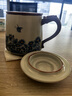 悟道莲花汝窑茶杯三件套冰裂开片茶水分离陶瓷杯带盖办公杯商务送礼泡茶杯 实拍图