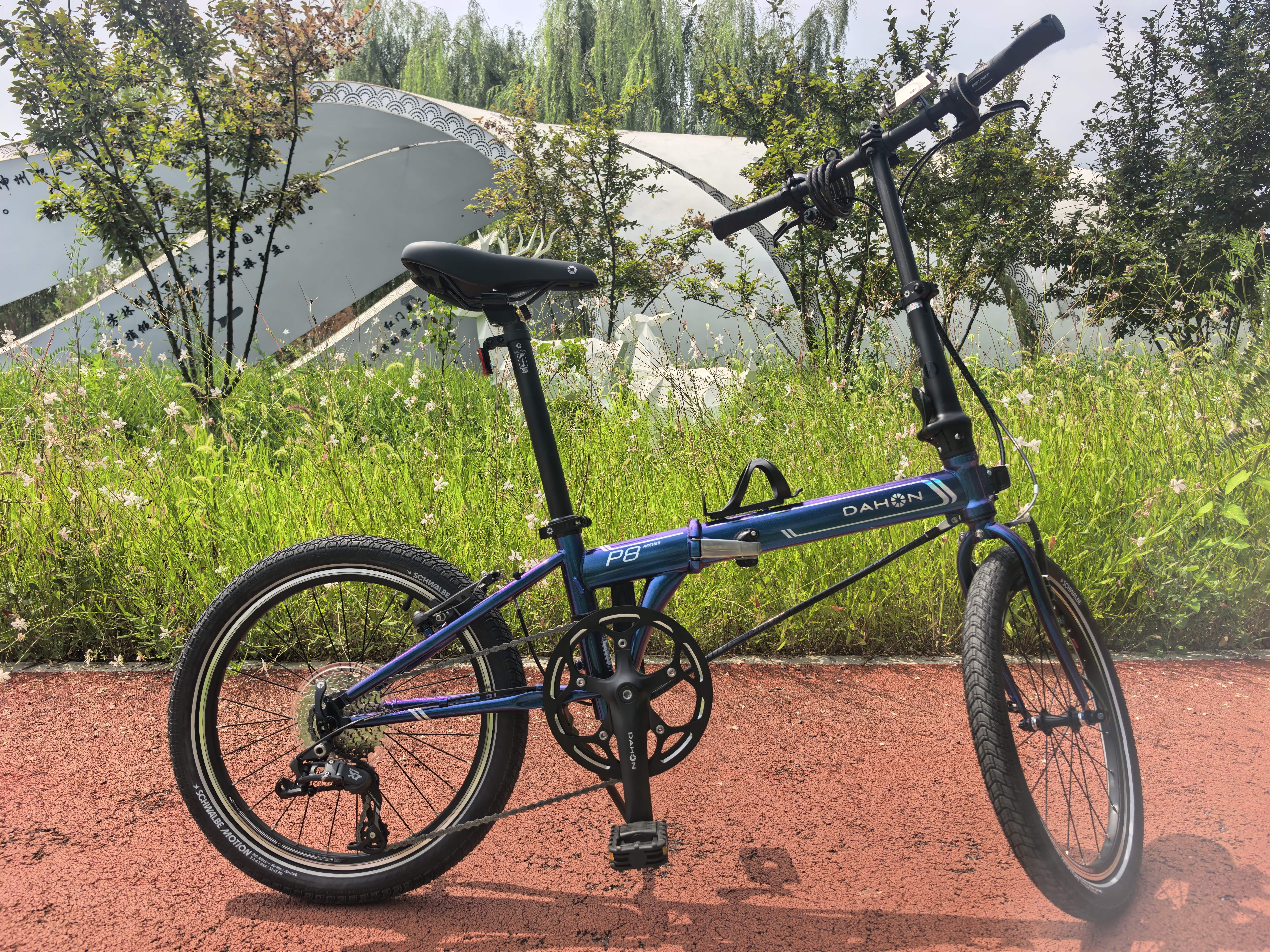 大行（DAHON）P8折叠自行车经典成人20英寸8速折叠车男女式运动单车KBC083 渐变蓝【经典版】 实拍图