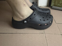 卡骆驰（CROCS）新款厚底云朵洞洞鞋送女友礼物206750 黑色   38-39 实拍图