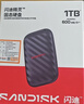 闪迪（SanDisk）精灵1TB 移动硬盘 ELE升级款 读速600MB/s  Type-C USB3.2手机直连笔记本电脑 外接存储  固态硬盘 实拍图