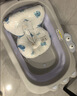 世纪宝贝（babyhood）小鳄鱼儿童浴盆 婴儿洗澡盆宝宝折叠澡盆配浴垫 电子感温 实拍图