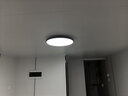 正泰吸顶灯LED卧室灯阳台过道灯具超薄三防灯高亮灯饰24W三色光黑边 实拍图