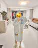京东京造 儿童雨衣带大书包位男童女童女孩加长全身学生雨披 蓝色3xl 实拍图