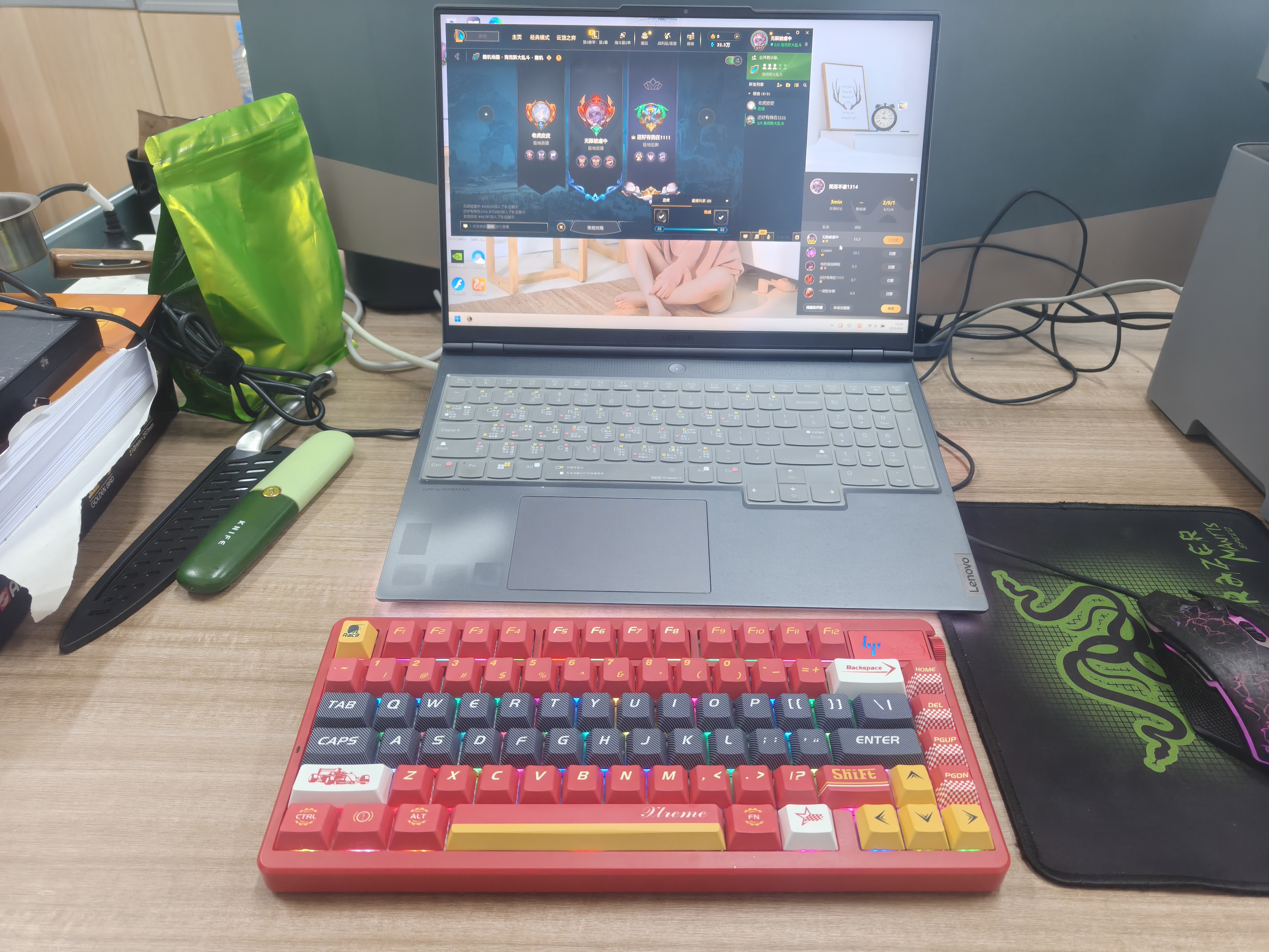 惠普（HP）GT75机械键盘无线有线蓝牙三模gasket客制化电竞游戏键盘办公电脑 法拉红圣代轴 实拍图