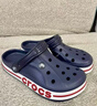 卡骆驰（CROCS）【采销直播】贝雅卡骆班洞洞鞋轻便耐磨一脚蹬休闲鞋|205089 深蓝/辣椒红-4CC 41 /42(260mm) 实拍图