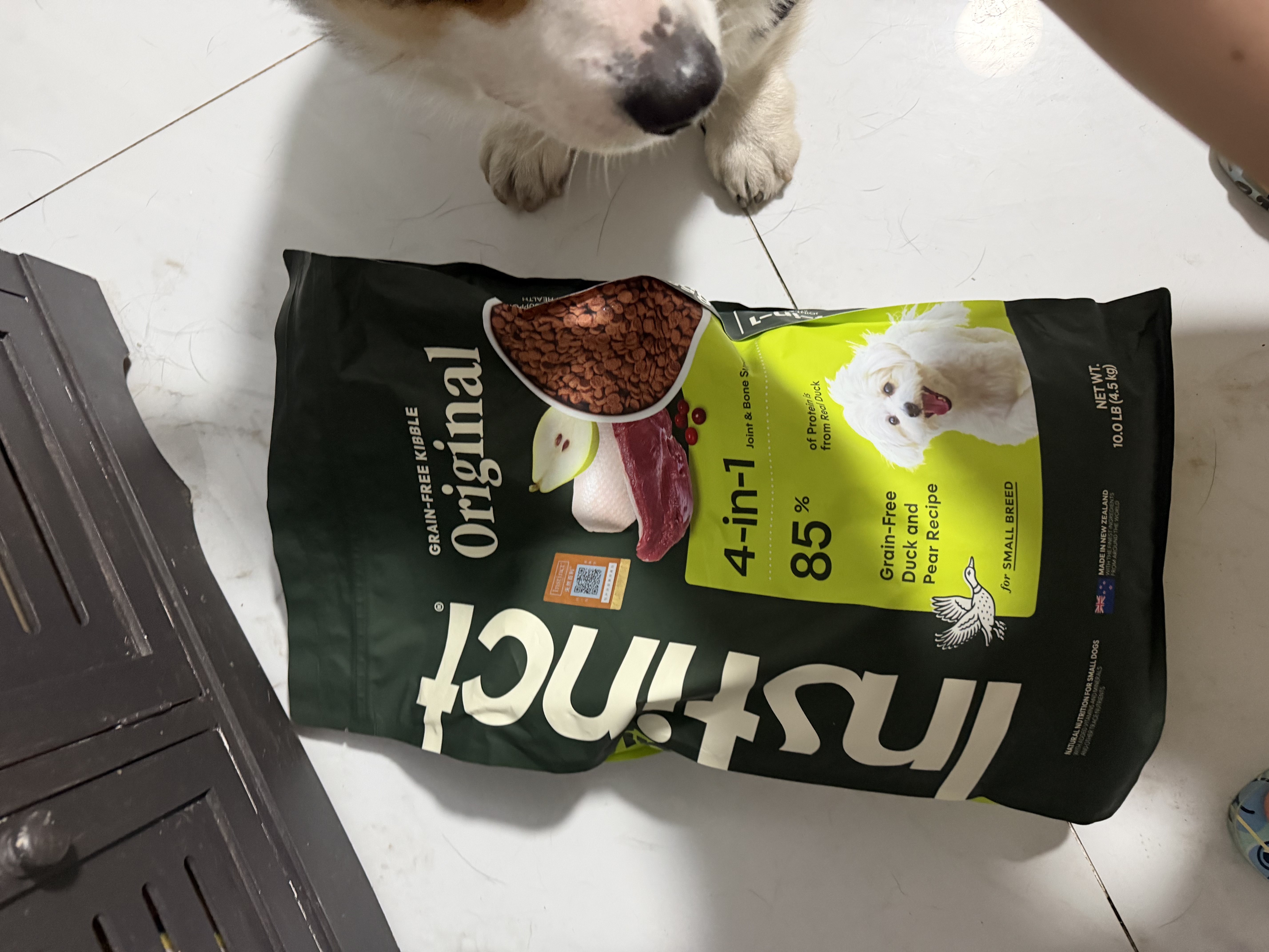 instinct天然百利无谷鸭肉梨狗粮低敏去泪痕通用原装进口犬粮10lb/4.5kg 实拍图