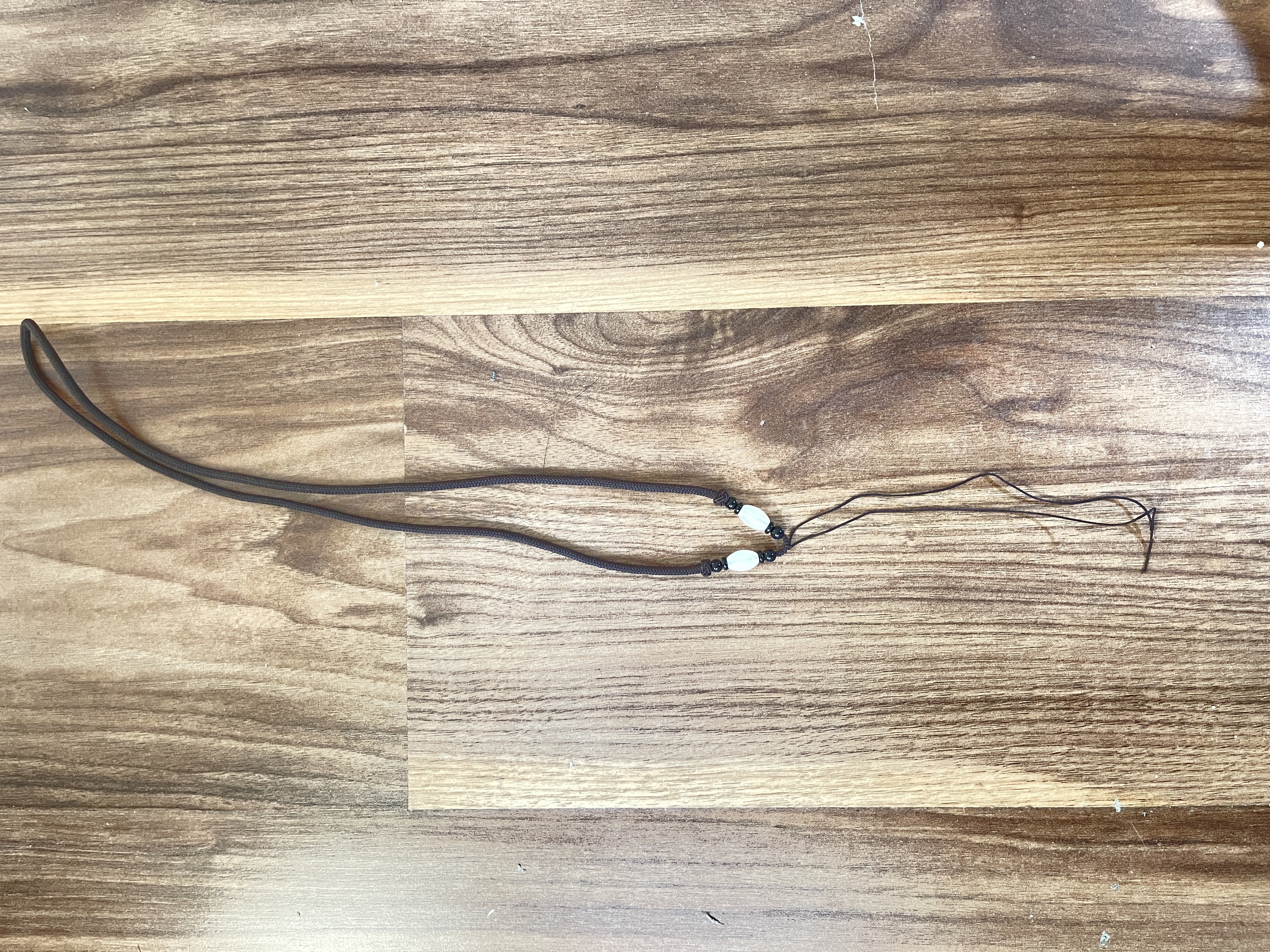 梦逸吊坠绳茶水晶玛瑙手工编织项链挂绳吊坠绳子玉佩翡翠玉佛男女挂件 白玛瑙固定款 实拍图