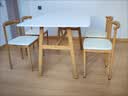 全品屋餐桌椅组合家用饭桌子小户型简约公寓快餐出租商用长方形电脑桌 暖白色 140cm 【宽80CM】一桌四椅 实拍图