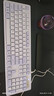 联想（Lenovo）有线键鼠套装KM220/TL21 巧克力按键有线键盘鼠标USB商务电脑办公键盘笔记本台式机一体机键盘紫色 实拍图