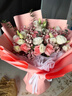 馨仪鲜花速递玫瑰向日葵康乃馨花束送女友生日礼物全国同城配送 11朵粉玫瑰混搭花束 实拍图