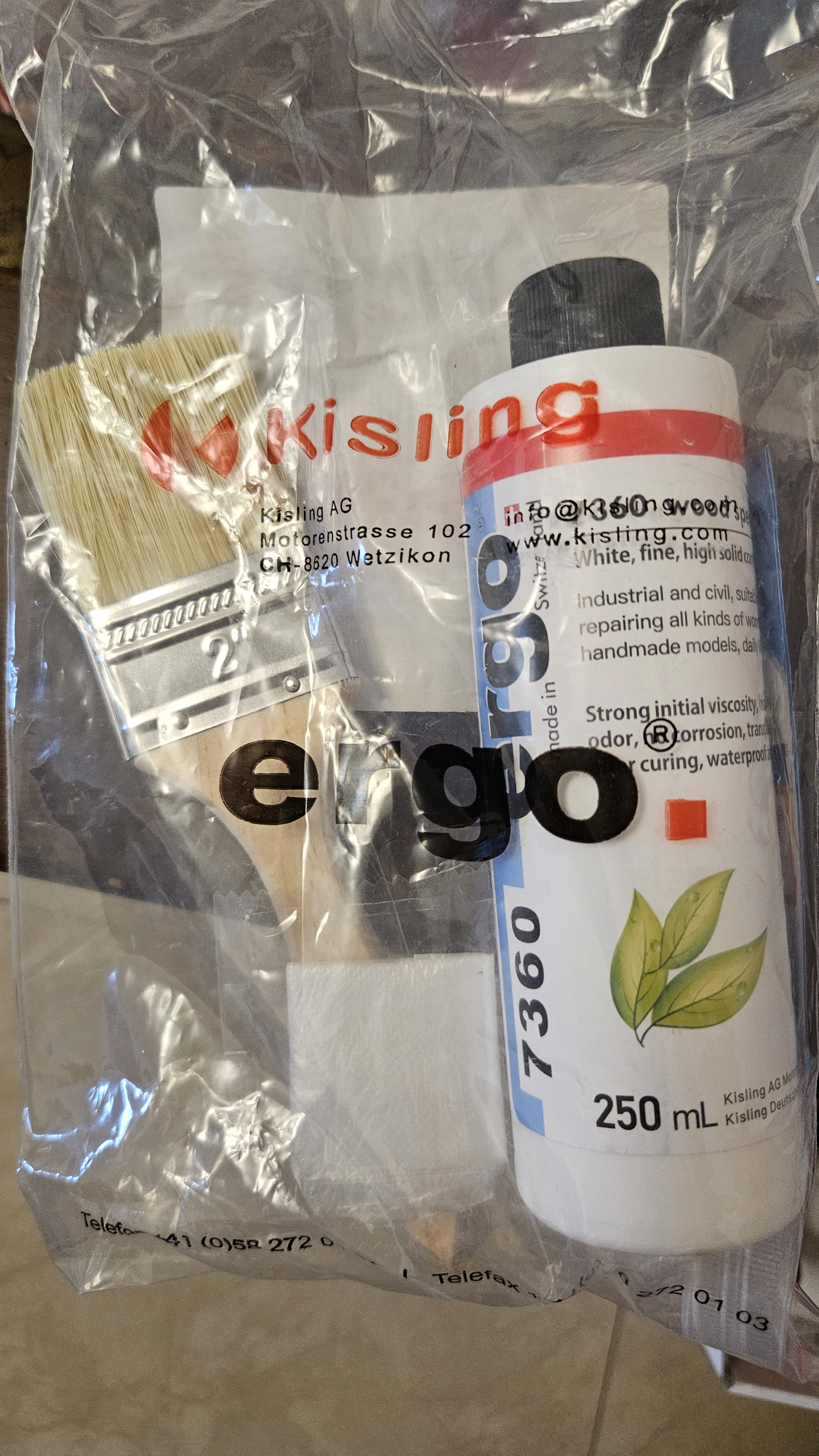 ergo7360-250木工胶白乳胶强力胶粘木头木材木板的专用胶粘木制品 实拍图