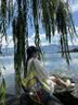 尤克达蒂（yookdd）登山包旅行包大容量男女多巴胺户外健身徒步背包双肩包女旅游轻便 轻便登山书包【黄配紫】 【不带挂件】 实拍图