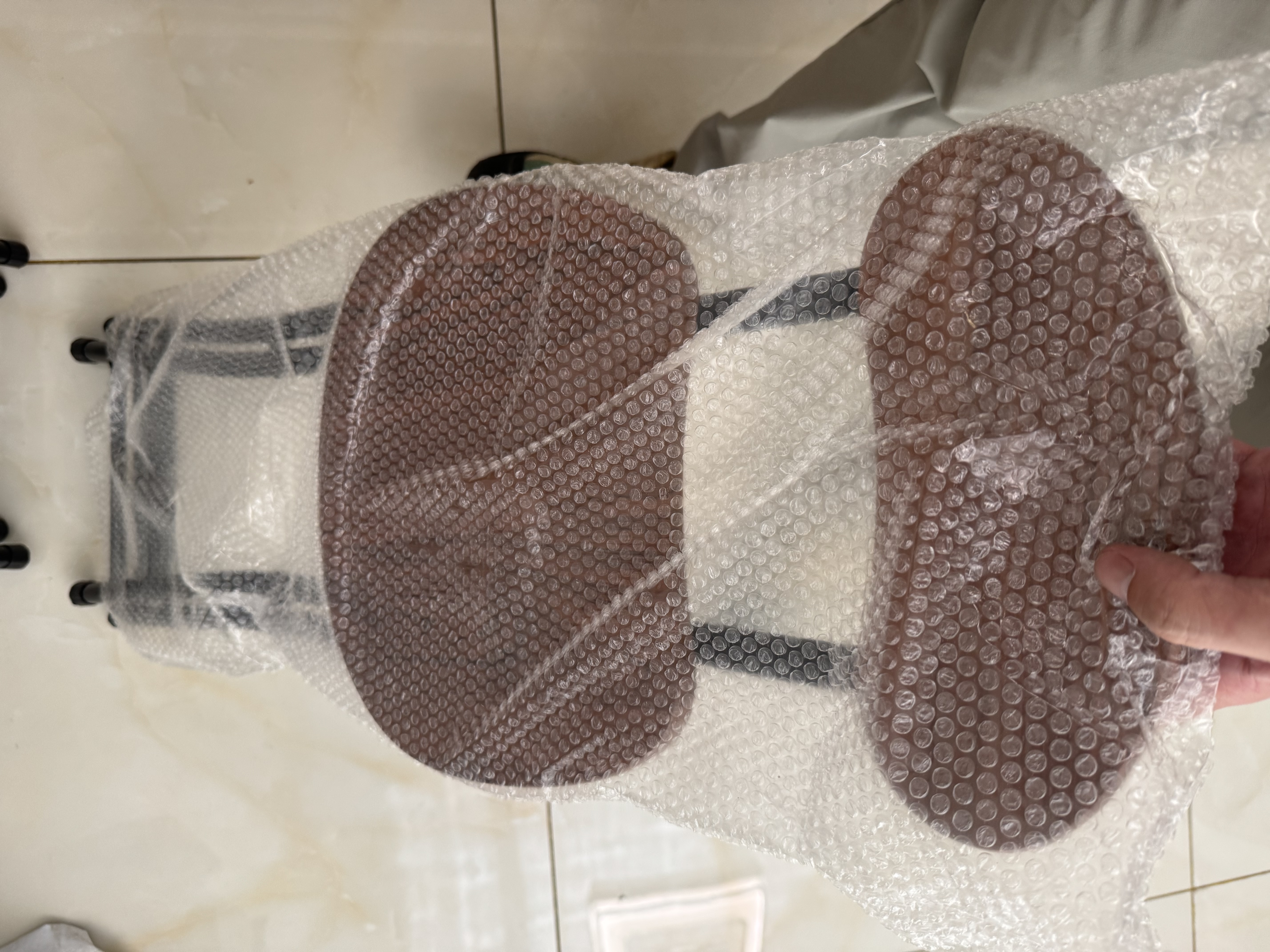 华恺之星凳子 折叠椅子家用餐椅简易便携休闲靠背椅户外圆凳CY150胡桃色 实拍图