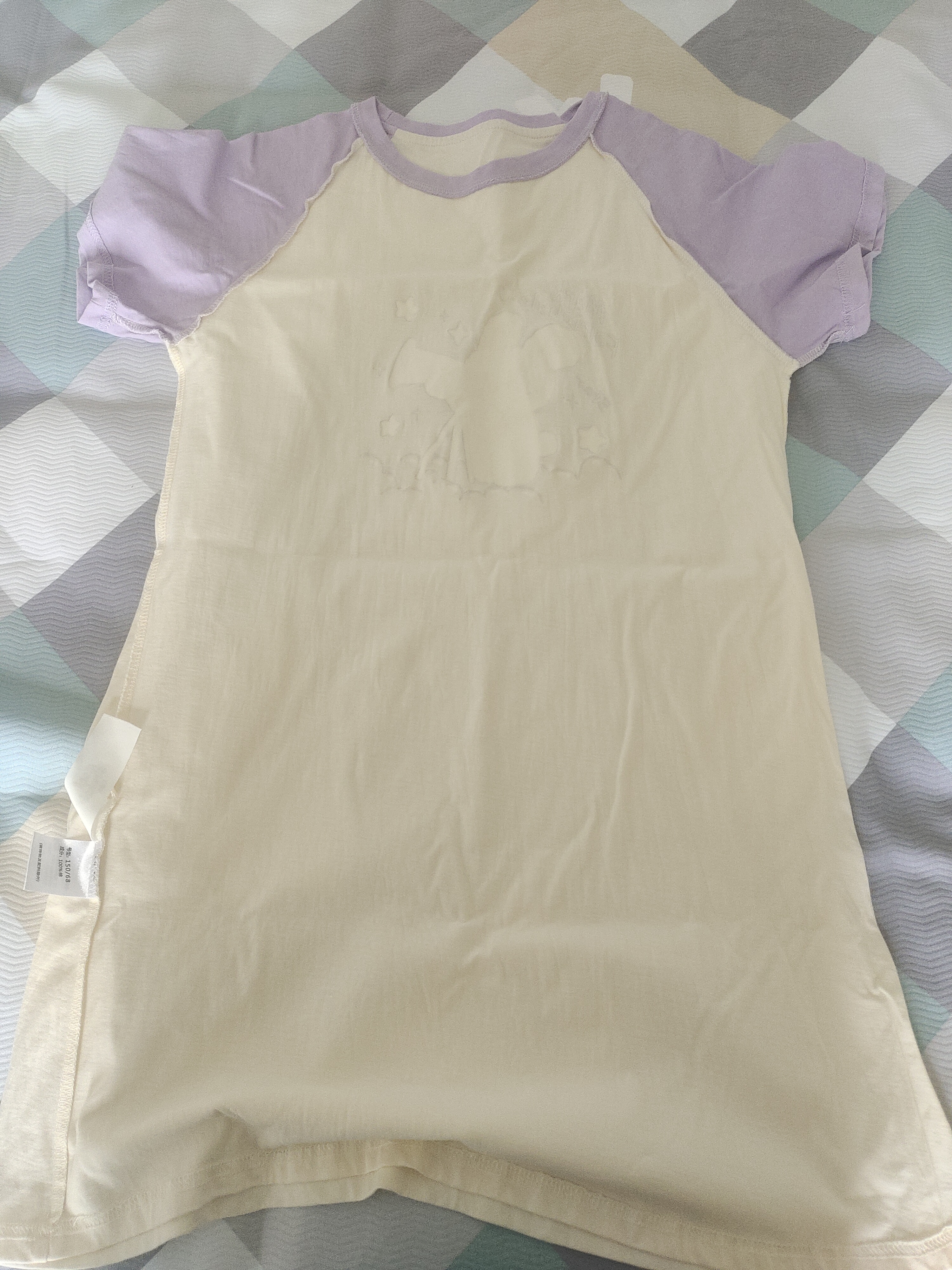 马克华菲女童睡裙夏季纯棉儿童睡衣新款家居服薄款中大童女孩夏装 紫 150 实拍图