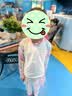 佑游儿童泳衣女孩青少年分体长袖裙裤防晒游泳装三件套36163米白色3XL 实拍图