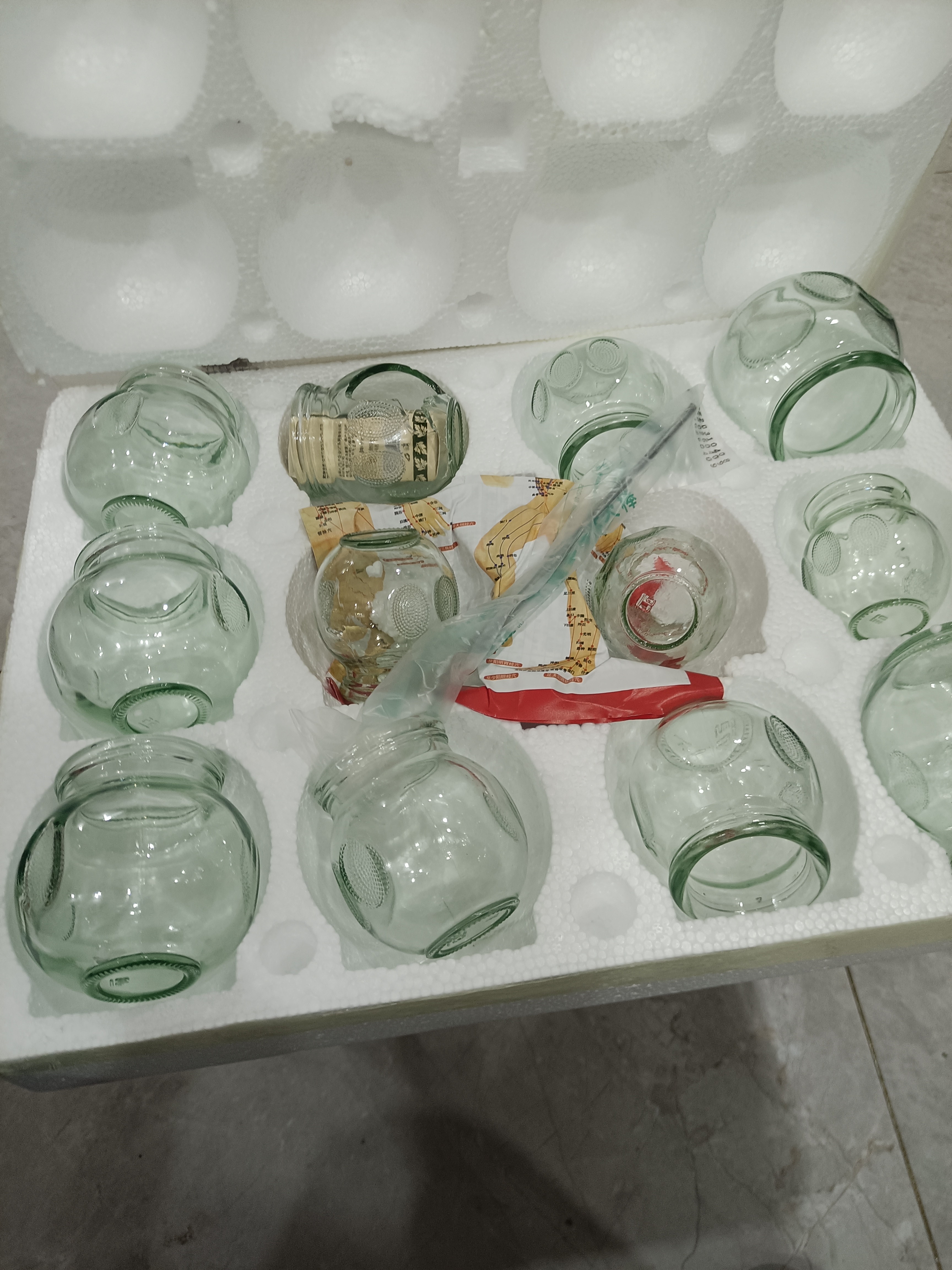 晨业拔火罐玻璃拔罐器家用全套装加厚美容院使用罐中医专用罐 12罐组合+点火棒+穴位图+精油 实拍图