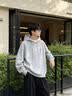 名创优品（MINISO）连帽卫衣男重磅宽松春季休闲高级感青少年潮流外套 麻灰 L 实拍图