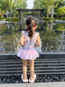 佑游儿童泳衣女孩泡温泉泳衣小童婴幼儿连体游泳三件套31605美人鱼XL 实拍图