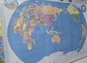 【2026】中国地图+世界地图挂图 约1.1米*0.8米 2张高清防水标准政区图 学生地图 地理学习 办公家用装饰 无拼缝新版墙贴挂画挂图 实拍图