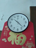 康巴丝（Compas）挂钟客厅 简约静音客厅石英钟表挂墙时钟 c2866 黑色 30.5cm直径 实拍图