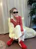 CAMILA KSENIA德训鞋女士2026新款秋季休闲百搭阿甘运动鞋薄款气质拼色平底板鞋 红色 37 实拍图