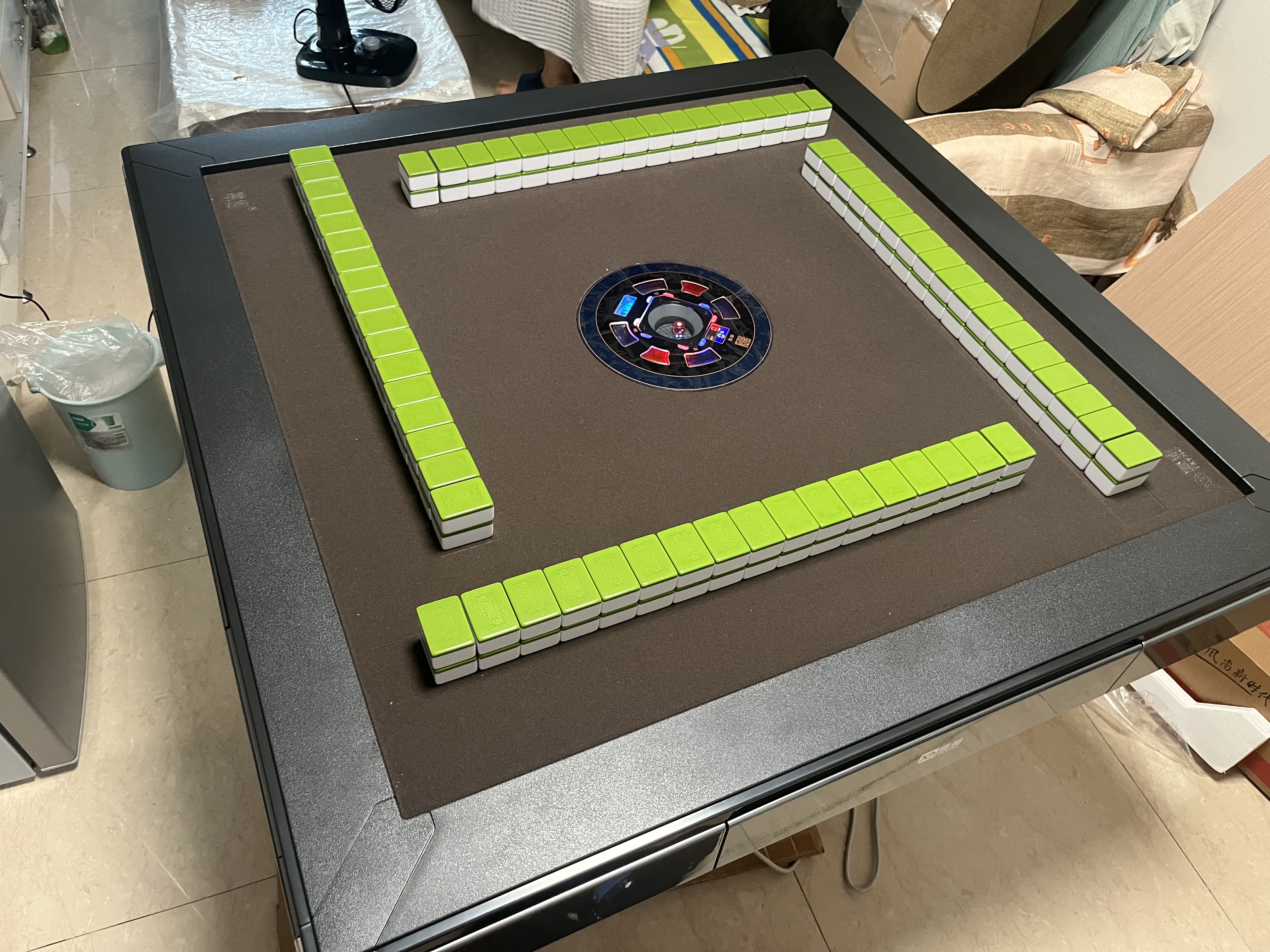 宣和（tryho）星爵全自动麻将机电动轻音棋牌麻将桌餐桌两用麻可折叠家用麻将机 【星空灰】折叠收纳+内嵌盖板 实拍图
