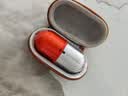 水月雨音乐胶囊PILL 蓝牙耳机耳夹式AI降噪蓝牙6.0真无线开放式不入耳高音质跑步运动通话音乐耳机礼物 红色+【皮制收纳包】 实拍图
