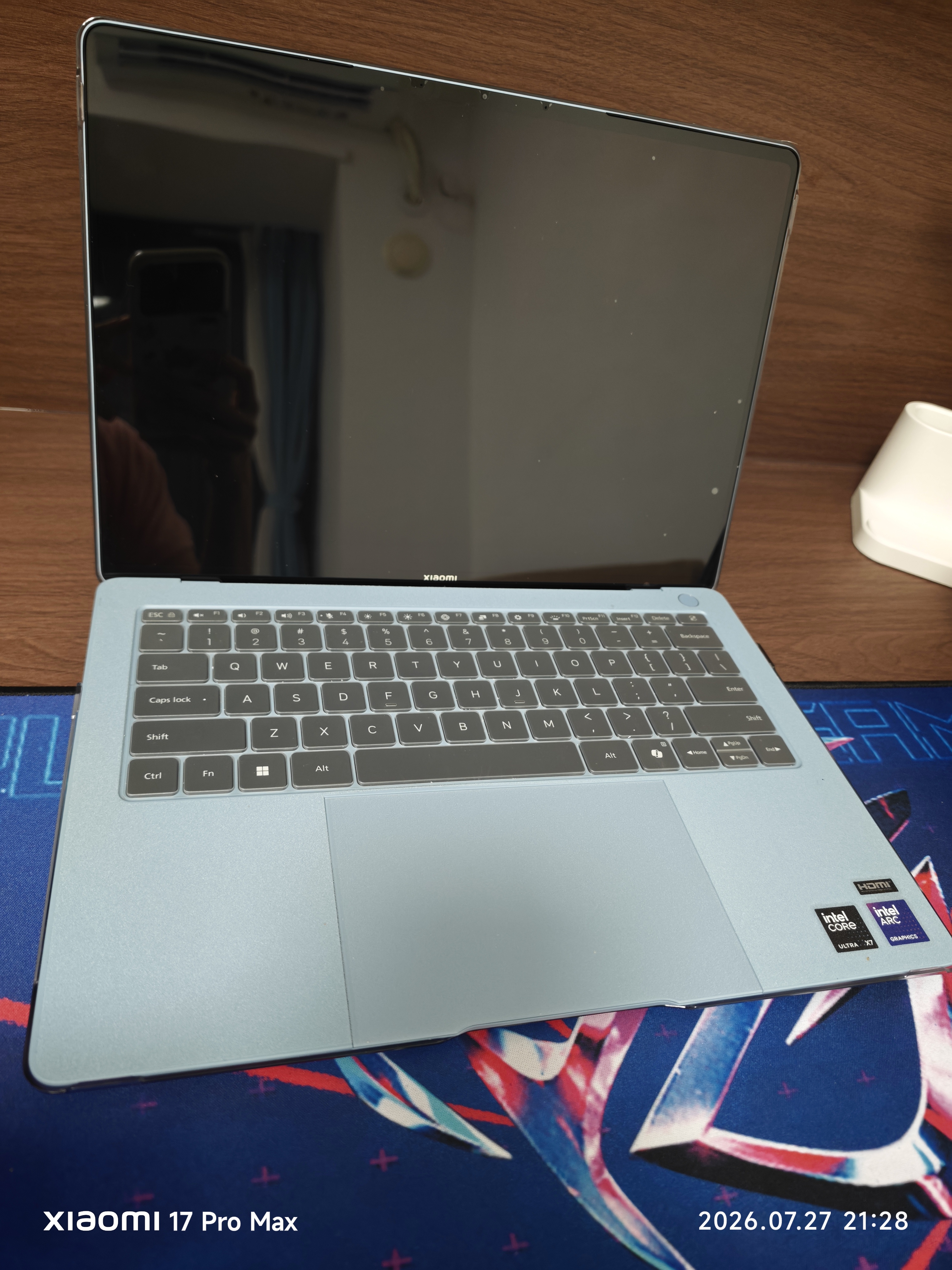小米笔记本电脑 Xiaomi Book Pro 14 轻薄本 第3代 酷睿 Ultra X7 358H 32G 1T 柔雾蓝3.1k 触控屏 实拍图