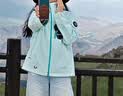 探路者（TOREAD）【山行】软壳外套户外运动夹克防风骑行登山服 绒布绿女 M 实拍图