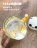 贝亲（Pigeon）儿童牛奶杯1-3岁宝宝喝水喝奶PPSU直饮奶瓶双吸管水杯 黄色330ml 实拍图
