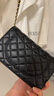 CHARLES&KEITH经典菱格链条小方单肩斜挎包包女包七夕礼物送女友CK2-70160131 Black黑色 小包 实拍图