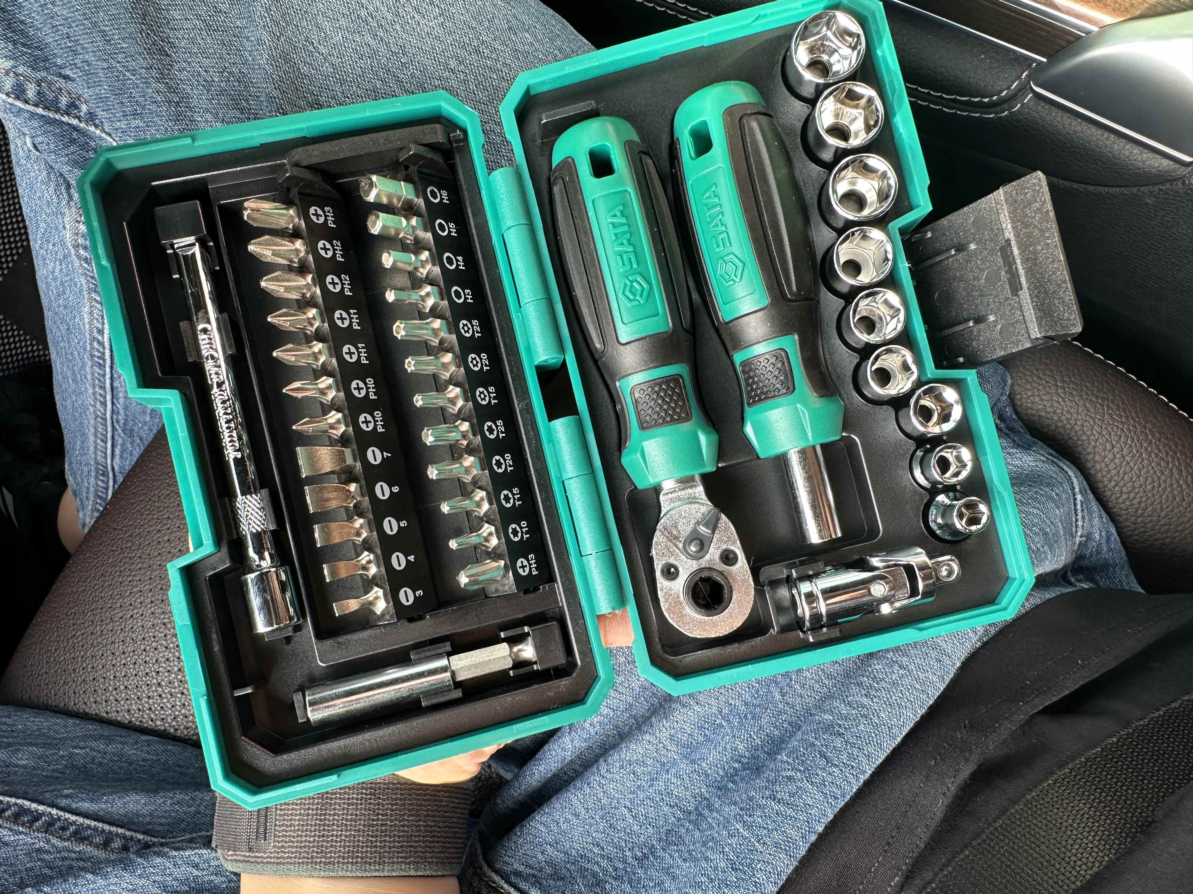 世达（SATA）38件棘轮扳手套装骑行工具盒螺丝刀套装工具箱摩托车维修05498 实拍图