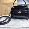 CHARLES&KEITH鳄鱼纹手提包斜挎婚包包女包生日七夕礼物送女友CK2-50270880-1 实拍图