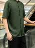 JEEP SPIRIT香云纱中式半袖唐装男士短袖衬衫中国风男装半袖民族风衣服 墨绿色 M 晒单实拍图