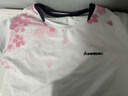 川崎（KAWASAKI）羽毛球服女款速干T恤运动短裙繁花似锦两件套装A2808 霜白 M 实拍图