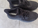 HOKA新款夏男款克利夫顿 10跑步鞋CLIFTON 10轻盈透气回弹耐磨 黑色/黑色-宽版 42 实拍图